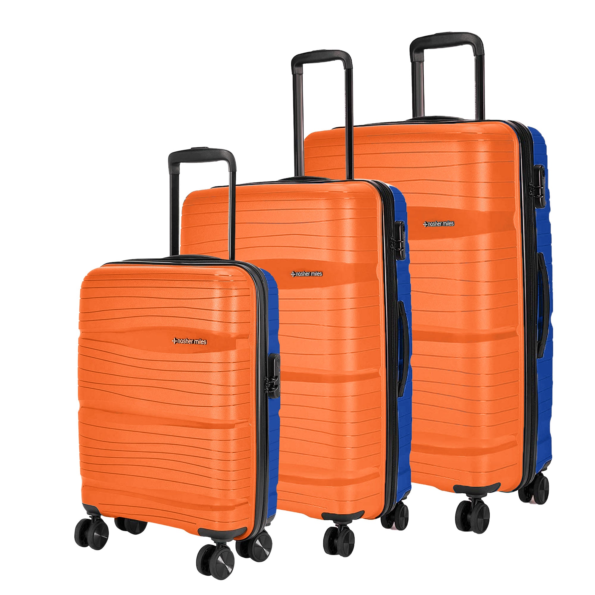 Orange carry sales on luggage